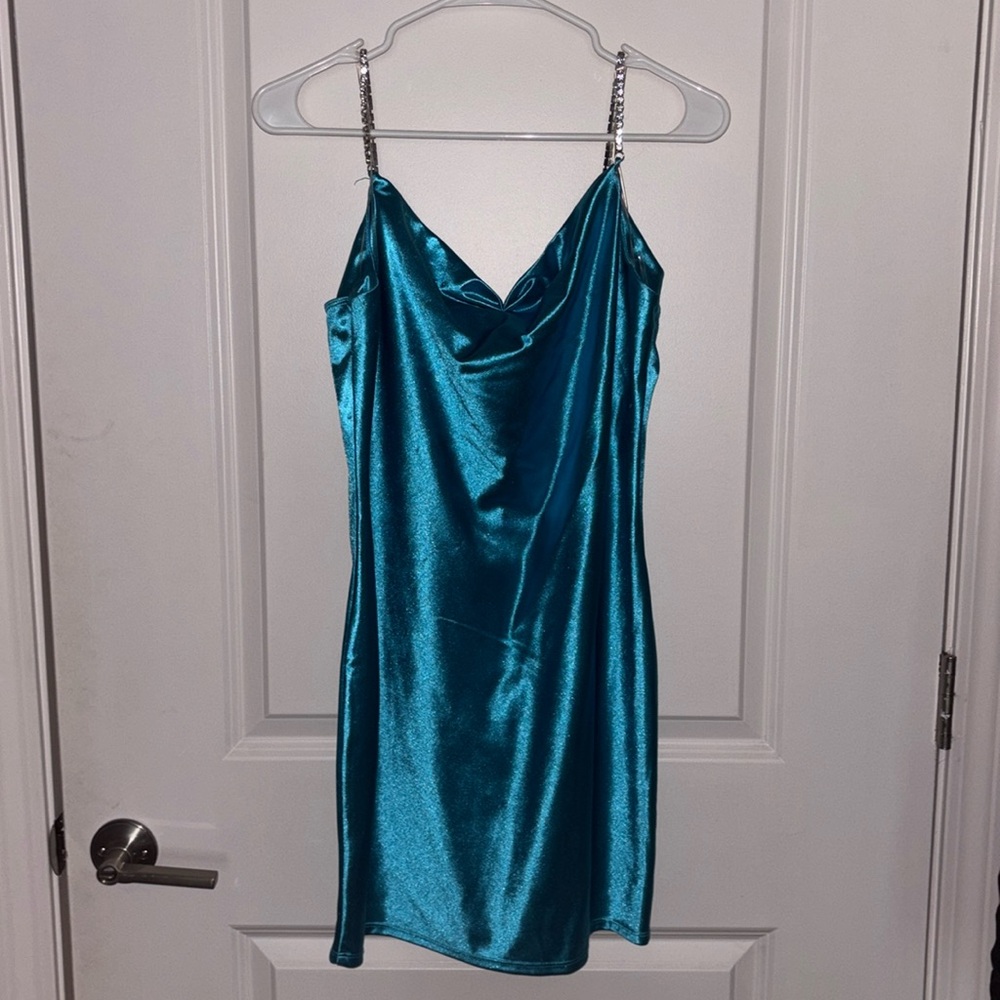 Blue mini dress